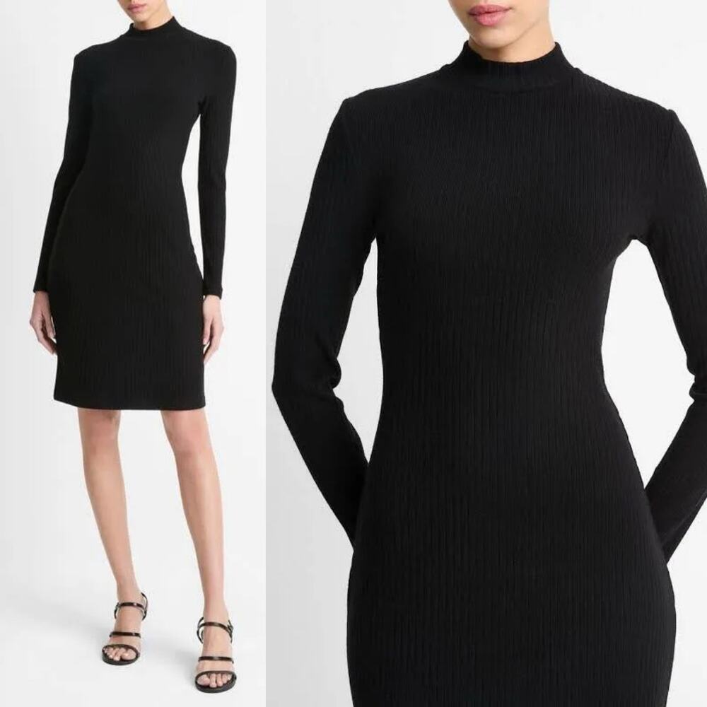 Vince women’s ribbed long sleeve short dress small $225